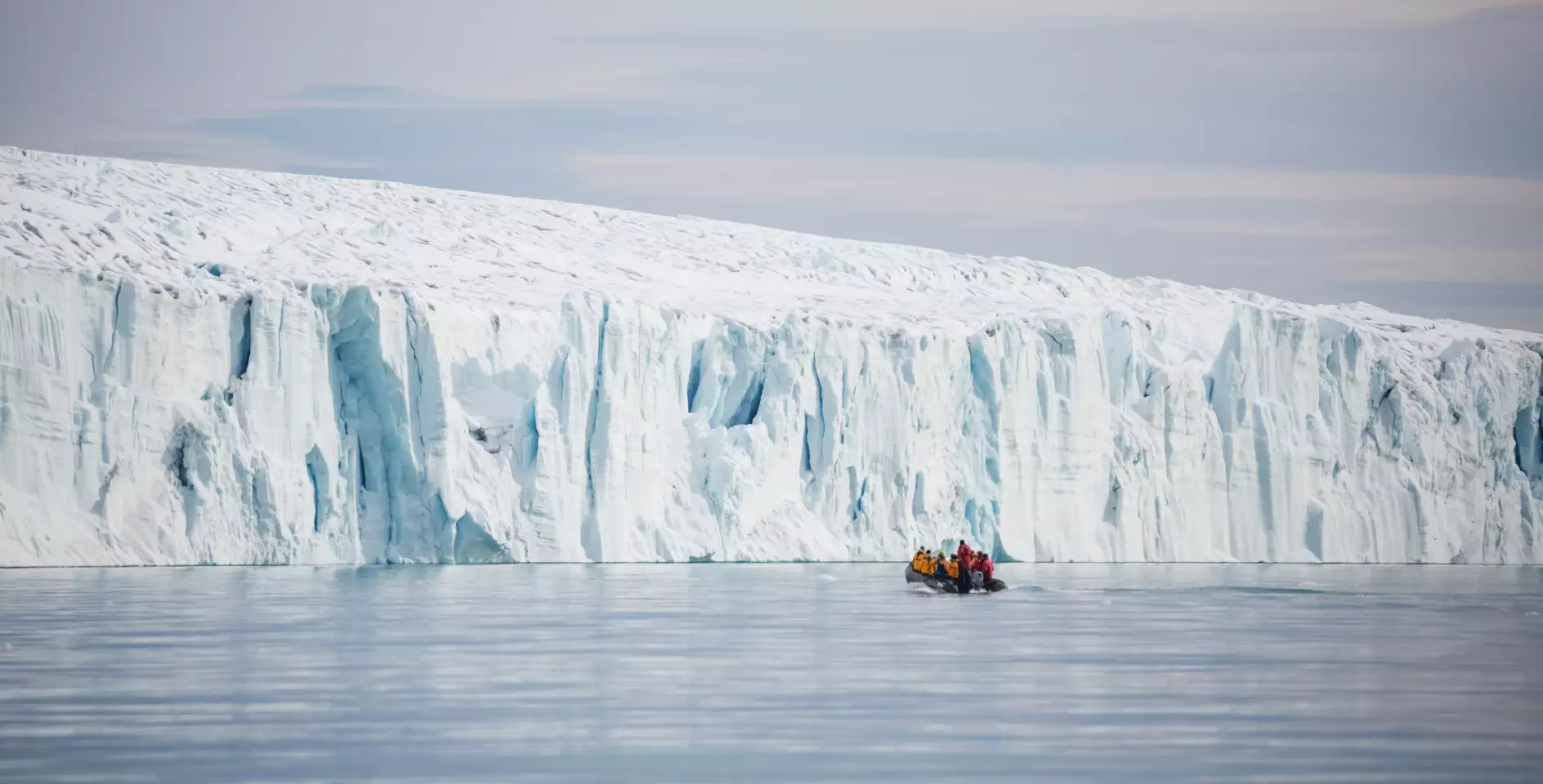 zodiac cruising in svalvard