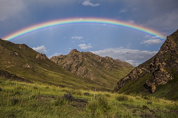 Day-8-MN-Gobi-Yol-Valley-Rainbow-over-mountains-Wide-Angle-copyright-Kleinberg